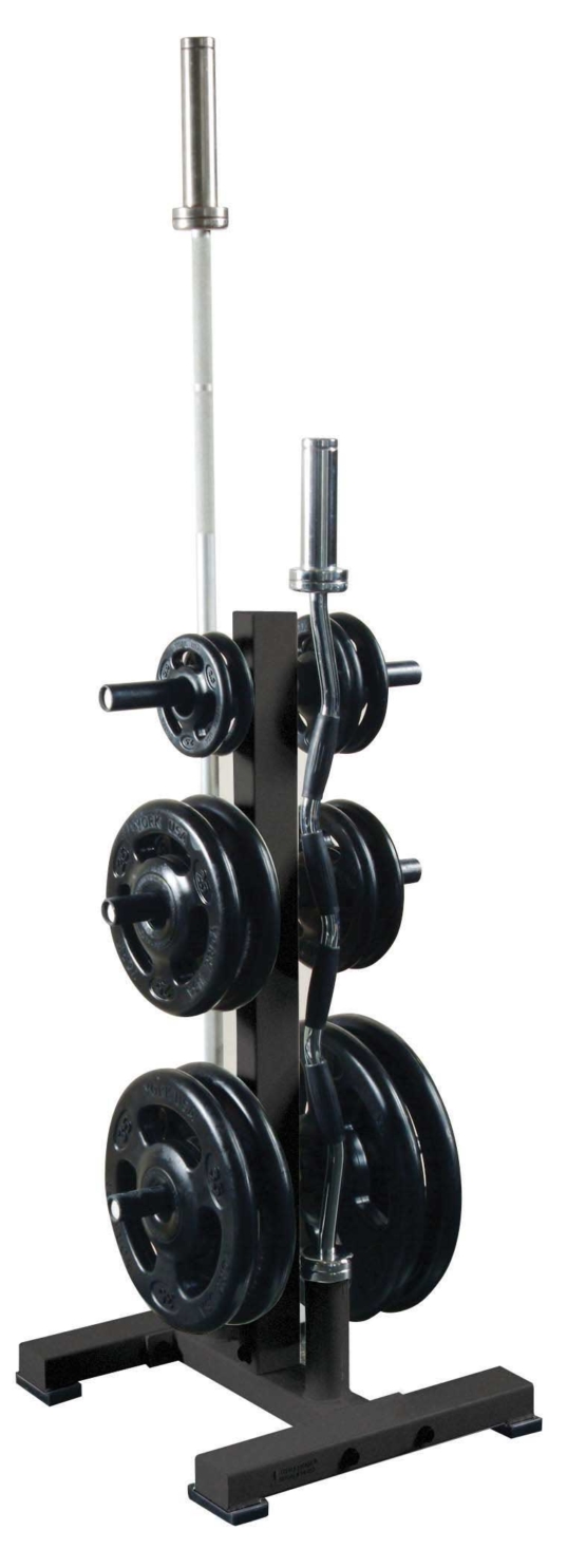 Olympic Plate Tree Rack with 2 Olympic Bar Holders Chandler Sports