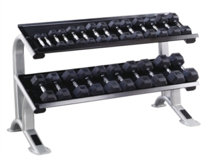 York 2 Tier Tray Dumbbell Rack